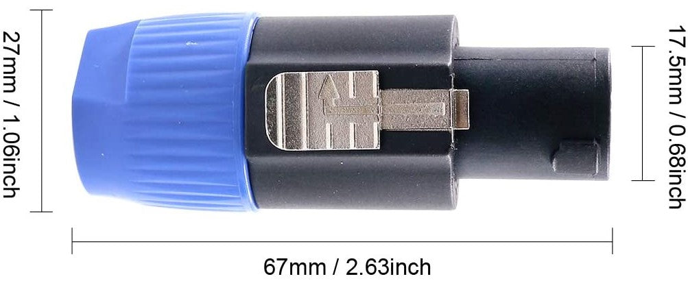 Mr. Dj SPMH2 2 pcs Speakon Male Head Connector Allows for Speaker Cables