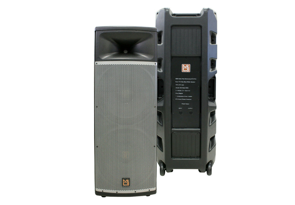 MR DJ PRO215S PRO PA DJ Dual 15” 3-Way Full-Range Passive DJ PA Multipurpose Live Sound Loudspeaker