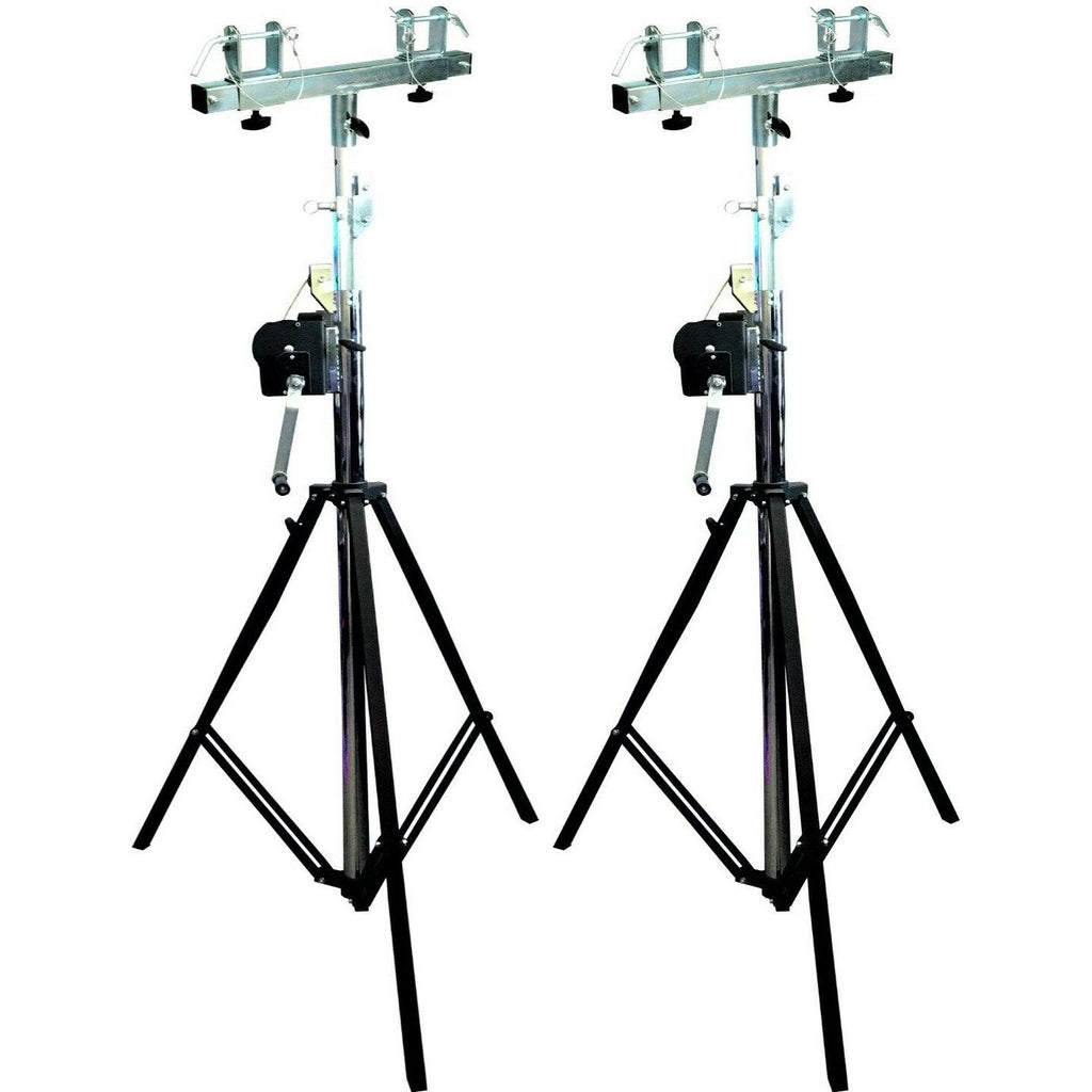 MR DJ Light Duty Crank Stand + Truss T-Bar Adapter Pair