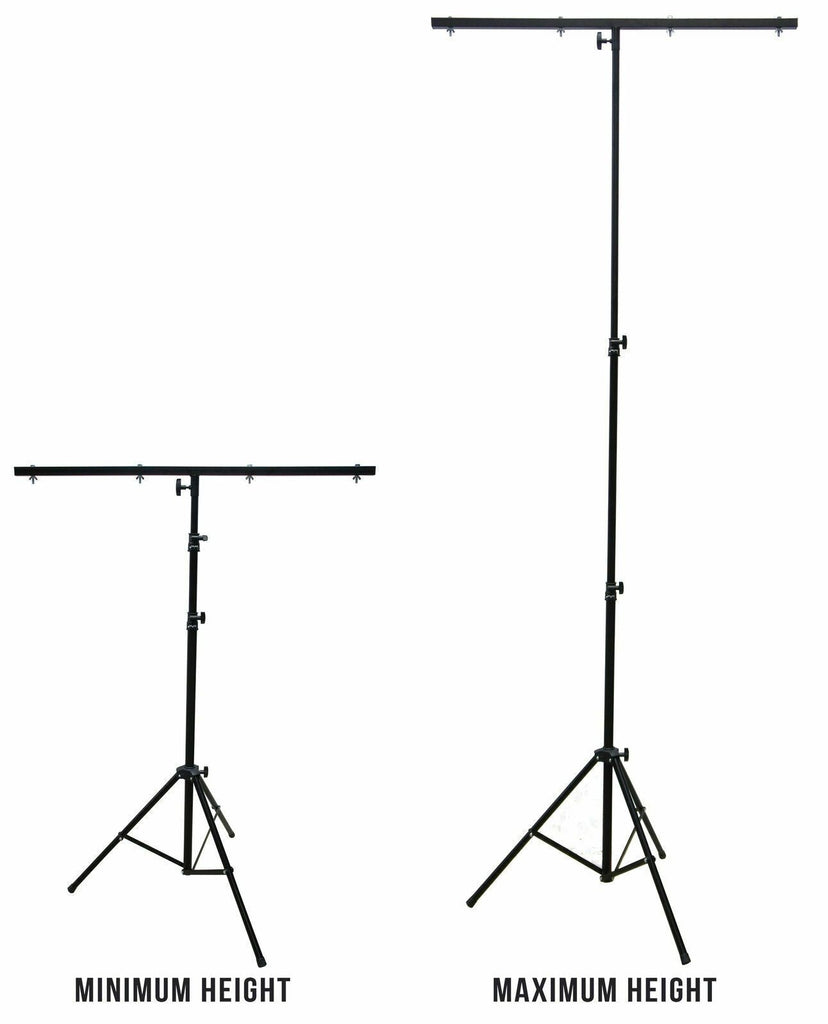 MR DJ LS-100 Black 9 Foot Tripod Lighting Stand With Cross Bar