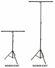 Load image into Gallery viewer, MR DJ LS-100 Black 9 Foot Tripod Lighting Stand With Cross Bar