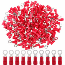 Load image into Gallery viewer, MR DJ RT2218R-200 200 pcs #8 Red RT2218R 22/16 Gauge Vinyl Insulated Connectors Ring Terminal