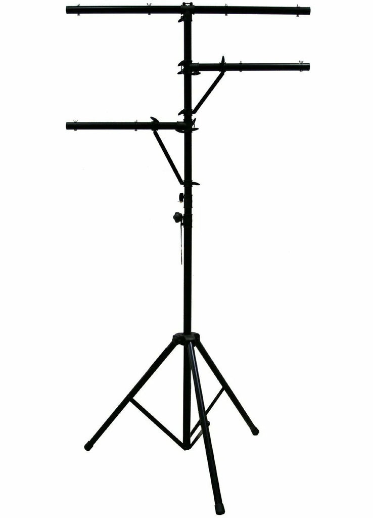 MR DJ LS-300 Heavy-Duty DJ Light Stand w/ Two Fixture Arms & T-Bar