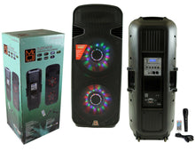 Load image into Gallery viewer, MR DJ Lets Jump Dual 15&quot; 3Way 5000W DJ Active Speaker Powered PA Party BT USB Speaker MIC