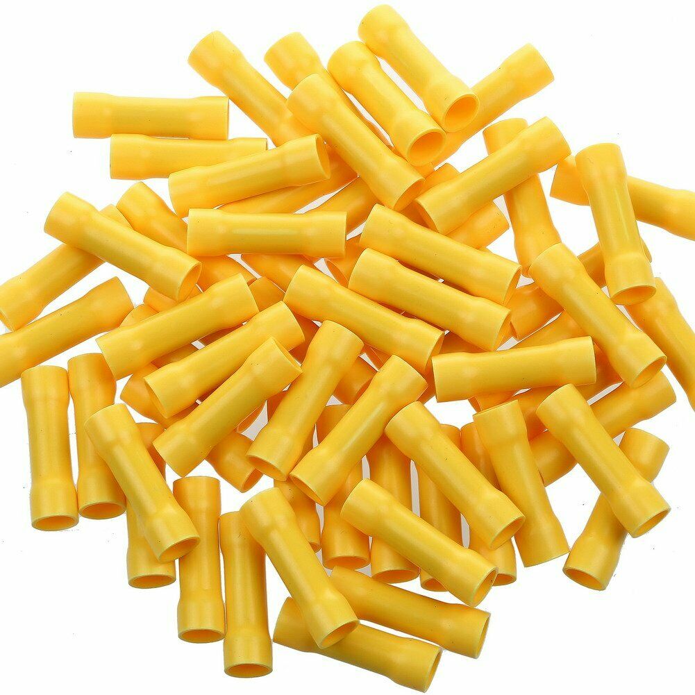 MR DJ DCV1210Y 100 16-14 Gauge AWG Yellow Insulated Crimp Terminals Crimping connectors