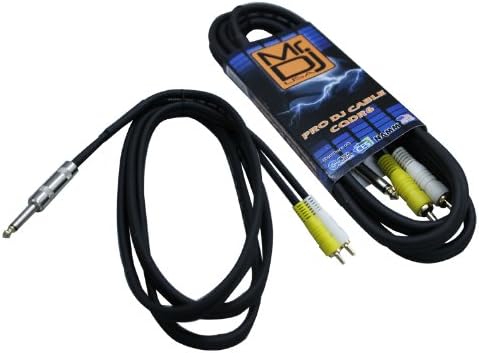 Mr. Dj CQDR6 6-Feet 1/4-Inch Male to Dual RCA Male Cable