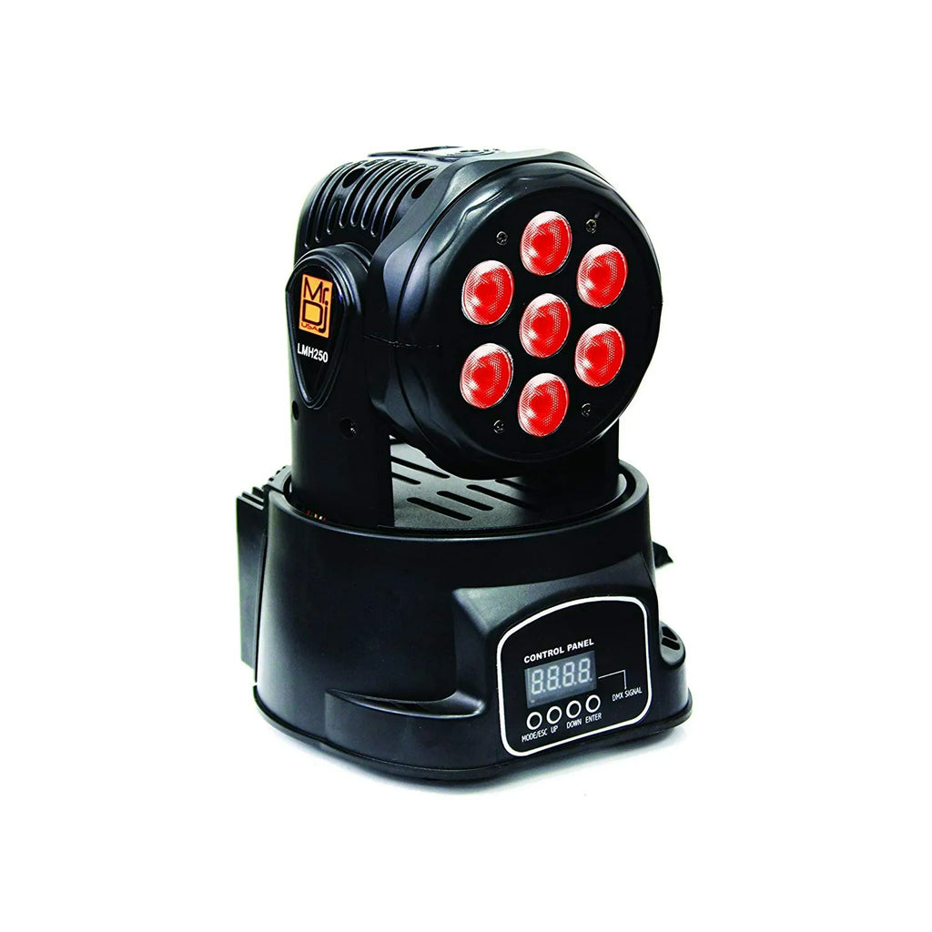 2 MR DJ LMH250 100W RGBW 7-LED Moving Head DJ Light