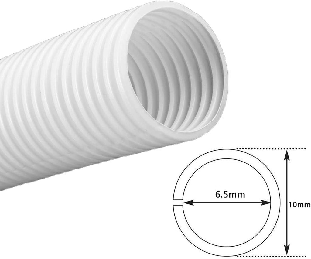 MR DJ DSLT34WH 100' 3/4" 19mm White Split Wire Loom Conduit Tubing Sleeve Tube