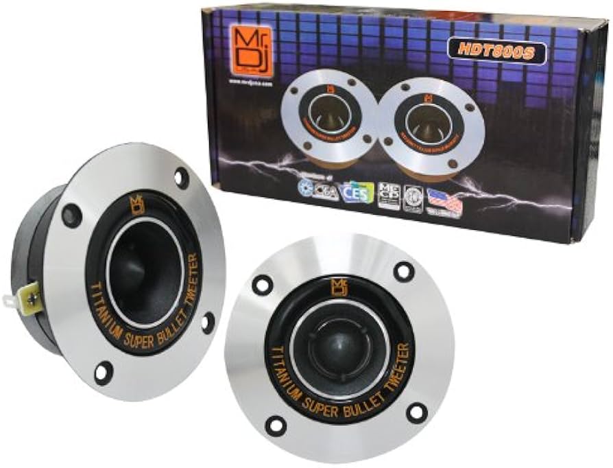 MR DJ HDT800S Pair 4" 400W Chrome High Compression Titanium Bullet Super Tweeter