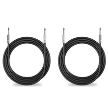 Load image into Gallery viewer, 2 Pro DJ PA Karaoke 1/4&quot; Male to 1/4&quot; Male Audio Amp Speaker Wire Cable 25&#39;