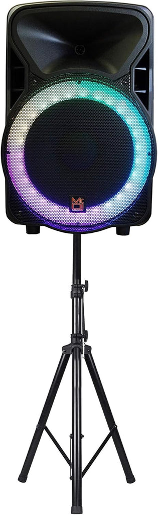 Mr. Dj OMAHA 15" 2500W Powered DJ Karaoke Active Speakers Party PA Stands Mic