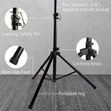 Load image into Gallery viewer, MR DJ SS350W Universal White Folding Tripod PRO PA DJ On Stage Speaker Stand