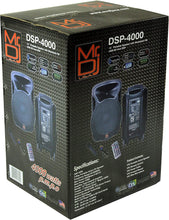 Load image into Gallery viewer, MR DJ DSP4000 15&quot; 2 Way Portable Speaker with Bluetooth, FM Radio, USB/SD &amp; DSP Player Technology
