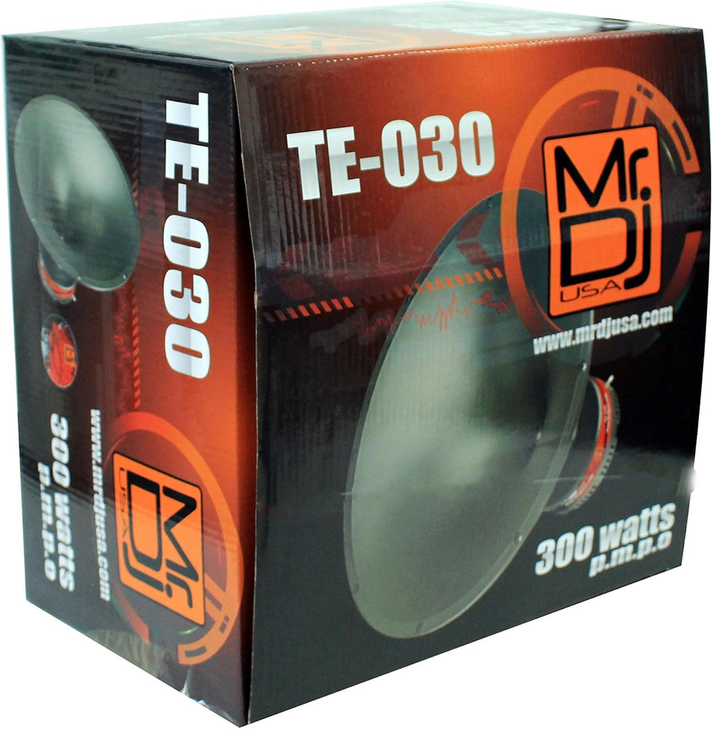 MR DJ TE-030 12" Round 300W PRO Audio PA/DJ Wide Screw-ON Type PIEZO Compression Horn Tweeter