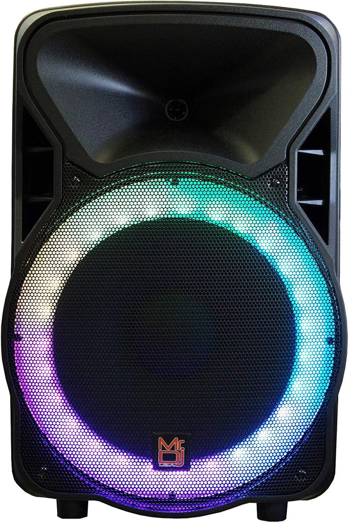 Mr. Dj OMAHA 15" 2500W Powered DJ Karaoke Active Speakers Party PA Stands Mic