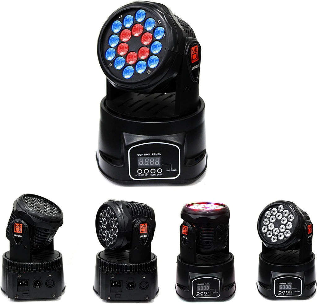 MR DJ LMH230 100W RGBW 18-LED Moving Head DJ Light