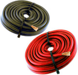 MR DJ 20FT 8 Gauge Primary Speaker Wire Amp Power Ground PRO Audio DJ Car Audio Marine 10' Red + 10' Black