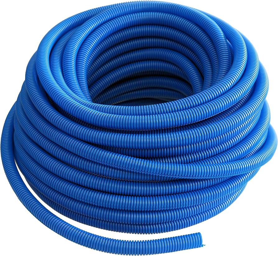 MR DJ DSLT38BL 100' 3/8" 10mm Blue Split Wire Loom Conduit Tubing Sleeve Tube