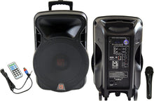 Load image into Gallery viewer, 2 Mr Dj 15&quot; 4000W Bluetooth DSP FM Radio USB Portable PA DJ Speaker