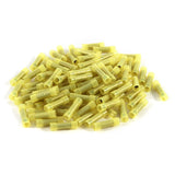 MR DJ BC1210Y 100 pcs 12 - 10 Gauge AWG Yellow insulated Nylon crimp terminals connectors Butt Connectors