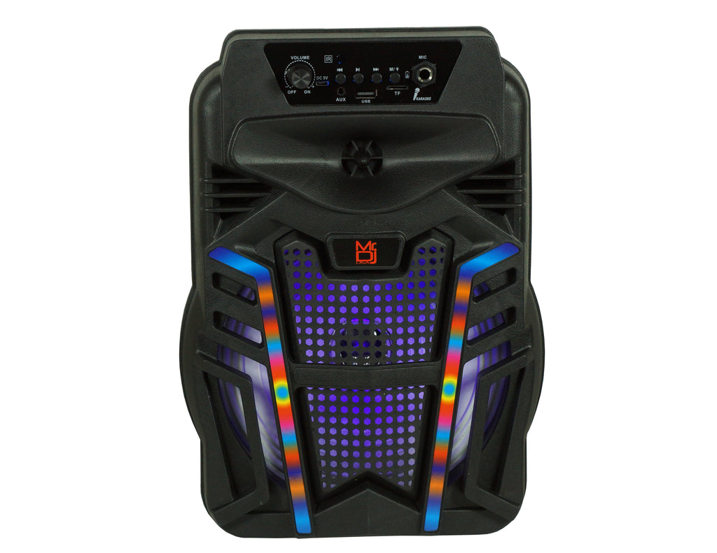 MR DJ BOSTON 8" Portable Active Powered Bluetooth TWS Speaker with 2000 Watts MP3/USB/micro SD