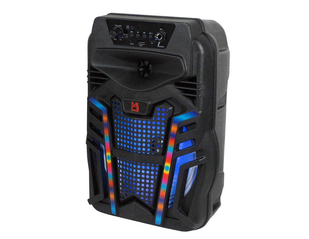 MR DJ BOSTON 8" Portable Active Powered Bluetooth TWS Speaker with 2000 Watts MP3/USB/micro SD