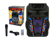 Load image into Gallery viewer, MR DJ BOSTON 8&quot; Portable Active Powered Bluetooth TWS Speaker with 2000 Watts MP3/USB/micro SD