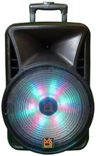 Load image into Gallery viewer, Pair of MR DJ DJ12BAT+ 12&quot; Portable Bluetooth Speaker + Speaker Stand