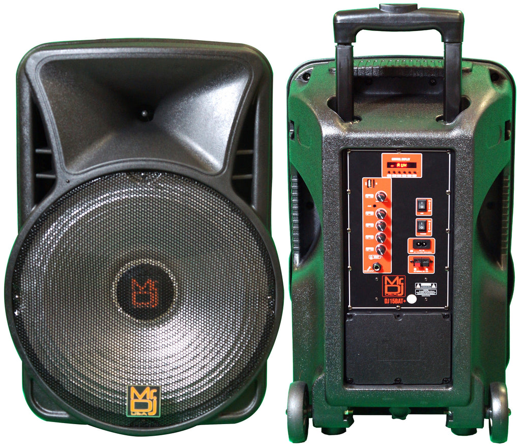 MR DJ DJ15BAT+ 15" Portable Trolley PA DJ Active Powered Bluetooth TWS Speaker 3500W LCD/MP3/USB/SD