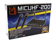 Load image into Gallery viewer, MR DJ MICUHF200 Dual UHF Wireless Microphone System Kit with 2 Handheld