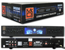 Load image into Gallery viewer, MR DJ DEQ500 19&quot; Rack Mount Pro Dual 10 Band Stereo Graphic Equalizer EQ