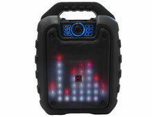 Load image into Gallery viewer, MR DJ DISCO 5.25&quot; Portable Bluetooth Speaker Karaoke Sound Activated Lights, Battery Powered, FM Radio, USB/Micro SD Card, &amp; LED Party Light