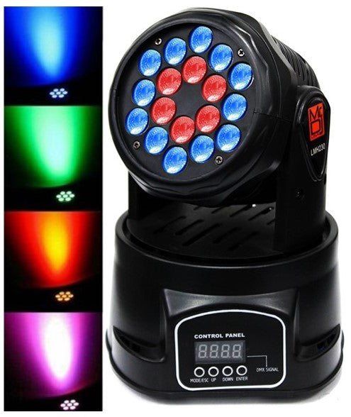 MR DJ LMH230 100W RGBW 18-LED Moving Head DJ Light