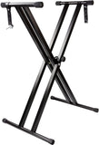 MR DJ KS650 Keyboard Stand Adjustable with Locking Straps & Quick Release Mechanism