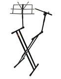 MR DJ KS700 Key Board Stand with Music Note and Microphone Holder