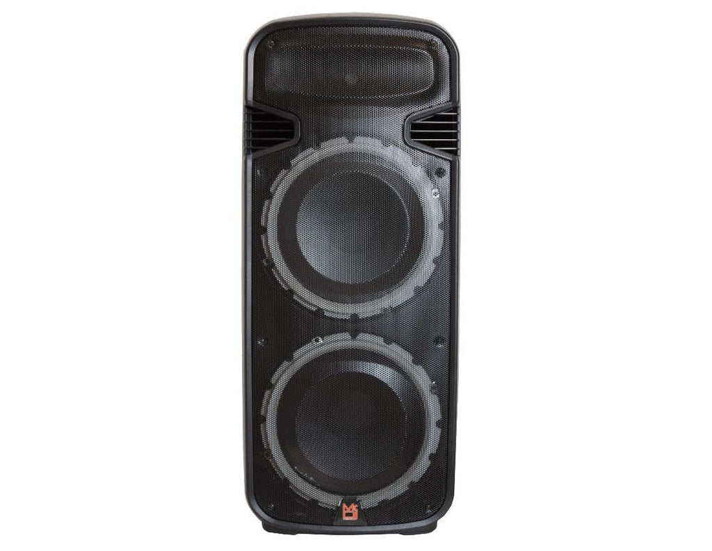 MR DJ PBX6300BAT 4500W Dual 15" Rechargeable PA DJ Party Speaker Bluetooth Light EQ MIC