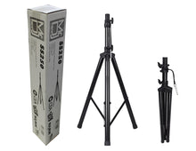 Load image into Gallery viewer, MR DJ SS250 Speaker Stand &lt;br/&gt; Universal Black Heavy Duty Folding Tripod PRO PA DJ Home On Stage Speaker Stand Mount Holder