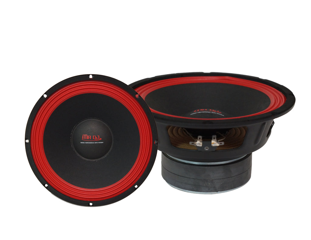 MR DJ PA1000 10" 700W 80 Oz. 8-Ohms Dual Magnet Universal PRO PA/DJ Raw Woofer Subwoofer