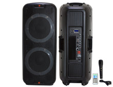 Load image into Gallery viewer, MR DJ PBX6500LED PRO PA DJ Dual 15” 3-Way Full-Range Powered/Active Live Sound Bluetooth Loud Speaker