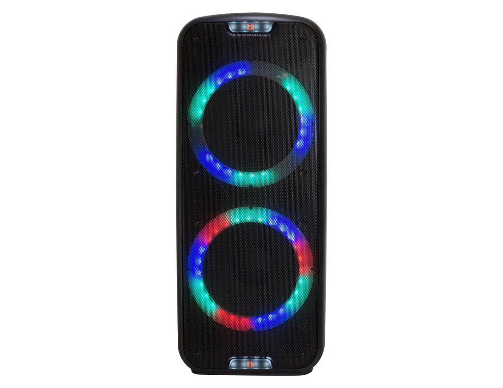 MR DJ PBX6500LED PRO PA DJ Dual 15” 3-Way Full-Range Powered/Active Live Sound Bluetooth Loud Speaker