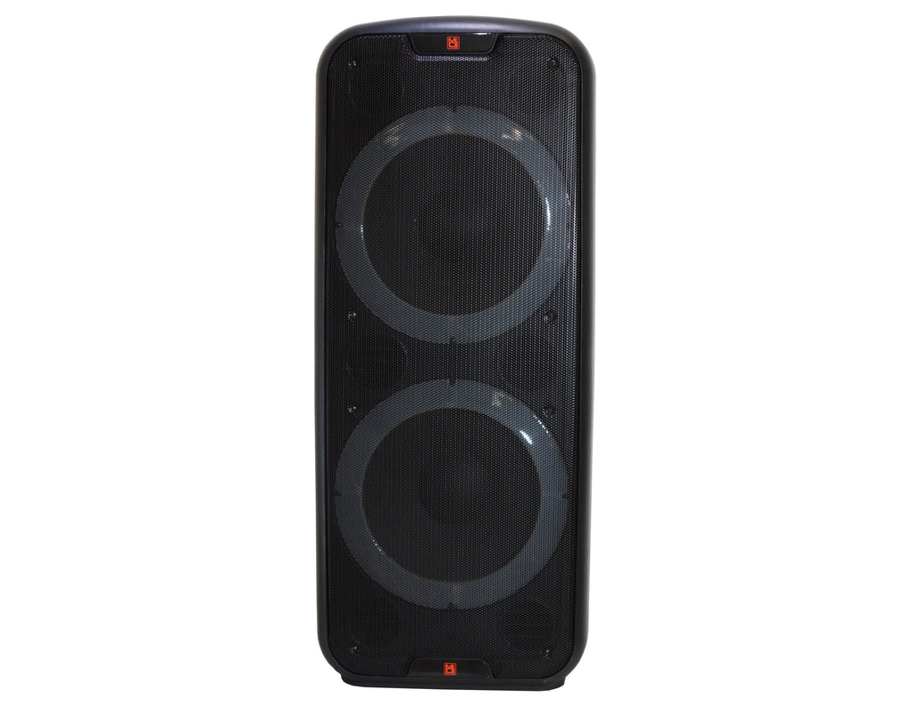 MR DJ PBX6500LED PRO PA DJ Dual 15” 3-Way Full-Range Powered/Active Live Sound Bluetooth Loud Speaker