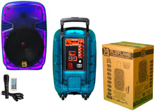 Load image into Gallery viewer, 2 MR DJ PL12FLAME 12&quot; Portable Translucent Bluetooth Speaker