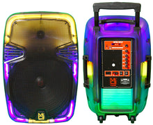 Load image into Gallery viewer, MR DJ PL15FLAME 15&quot; Portable Translucent Bluetooth Speaker