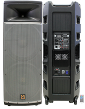 Load image into Gallery viewer, MR DJ PRO215BT PRO PA DJ Dual 15” 3-Way Powered/Active Live Sound Loud Speaker