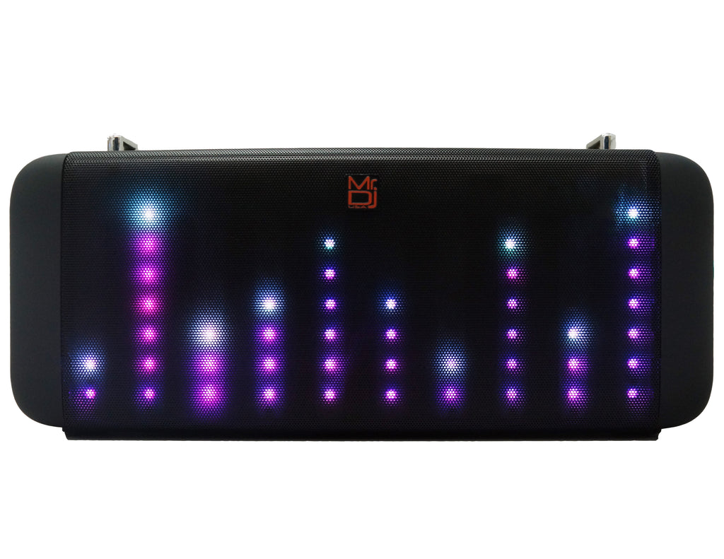 MR DJ SOUL Double 4" Portable Power Active Bluetooth Rechargeable LED Light Speaker