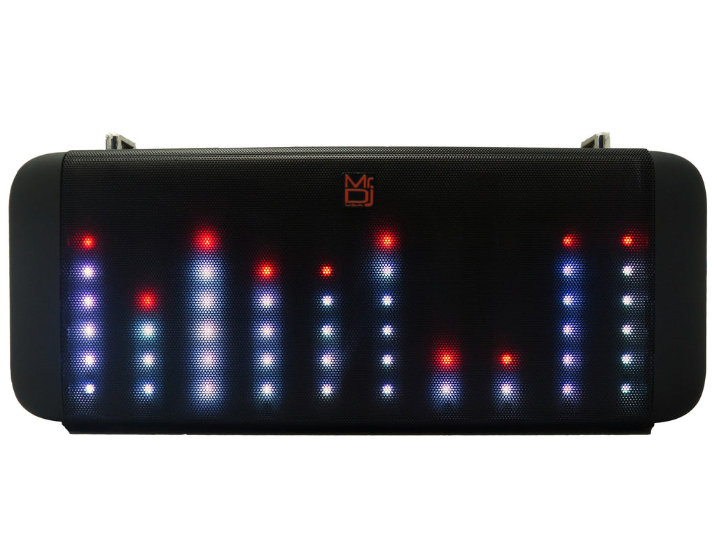 MR DJ SOUL Double 4" Portable Power Active Bluetooth Rechargeable LED Light Speaker