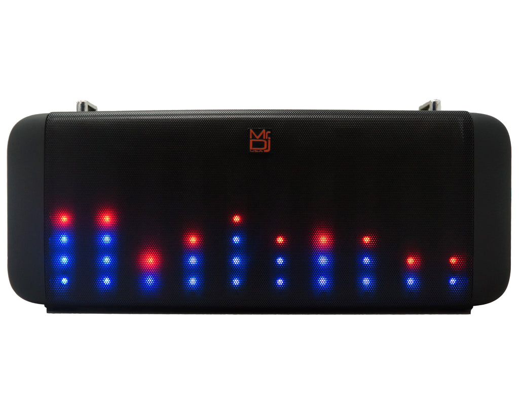 MR DJ SOUL Double 4" Portable Power Active Bluetooth Rechargeable LED Light Speaker