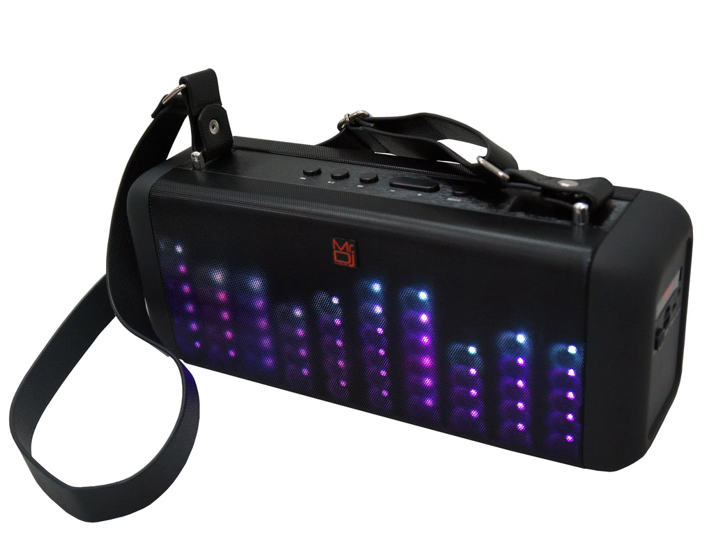 MR DJ SOUL Double 4" Portable Power Active Bluetooth Rechargeable LED Light Speaker