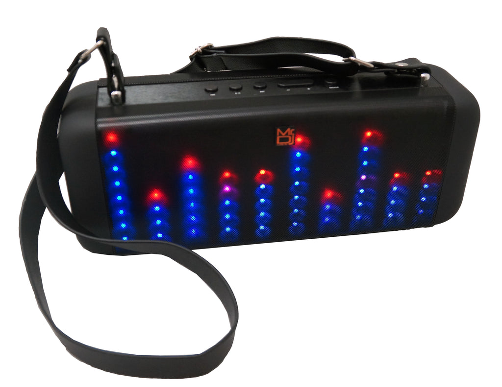 MR DJ SOUL Double 4" Portable Power Active Bluetooth Rechargeable LED Light Speaker