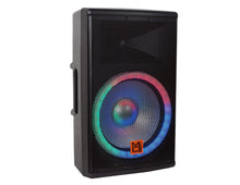Load image into Gallery viewer, MR DJ SYNERGY15 15&quot; Wireless Portable PA Speaker System 4500W Powered Bluetooth Indoor &amp; Outdoor DJ Stereo Loudspeaker with USB SD MP3 AUX Input, Flashing Party Light &amp; FM Radio
